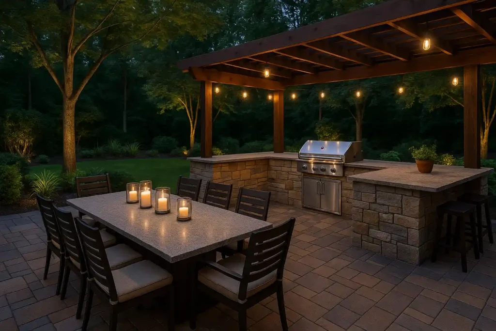 outdoor installation kitchen dining