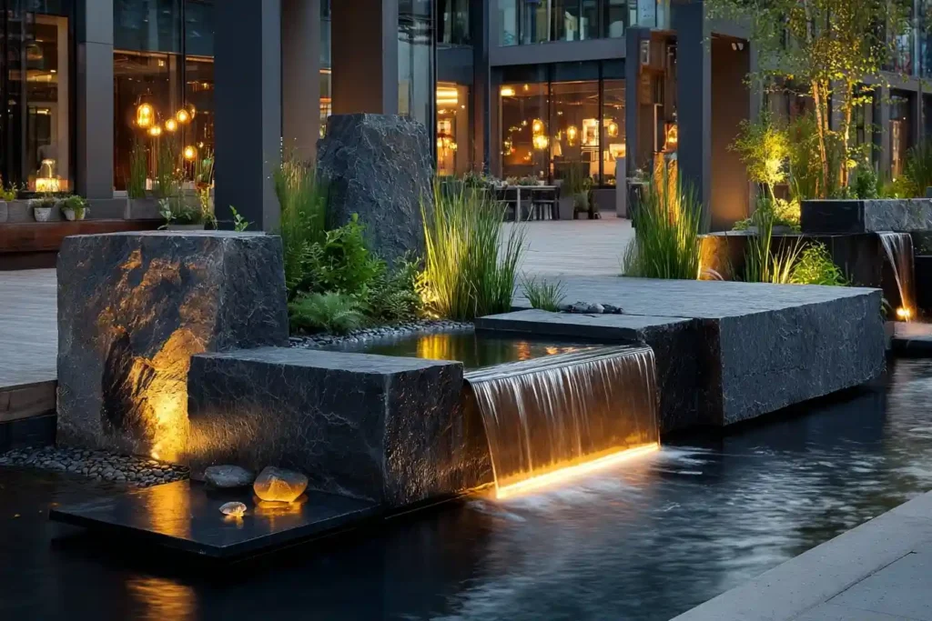 raleigh nc waterfall feature installation