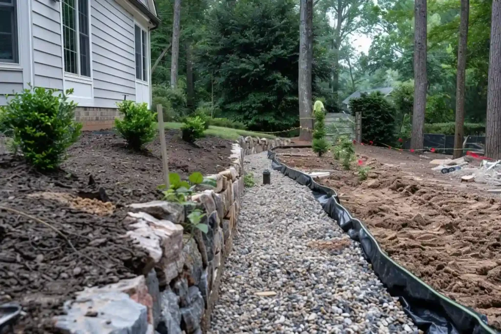 retaining wall installation in raleigh