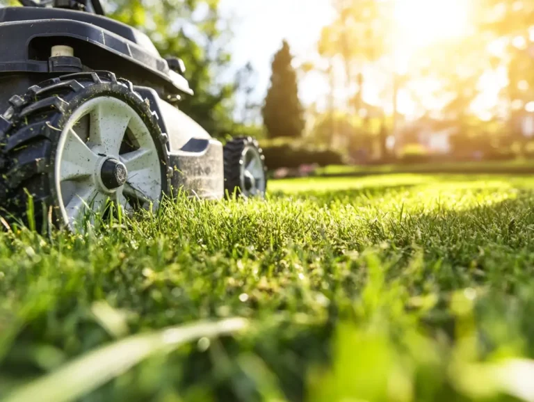 newly installed sod lawn mowing